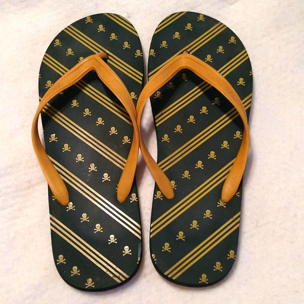 3 For $12 Sale! Retro Skull Flip Flops
